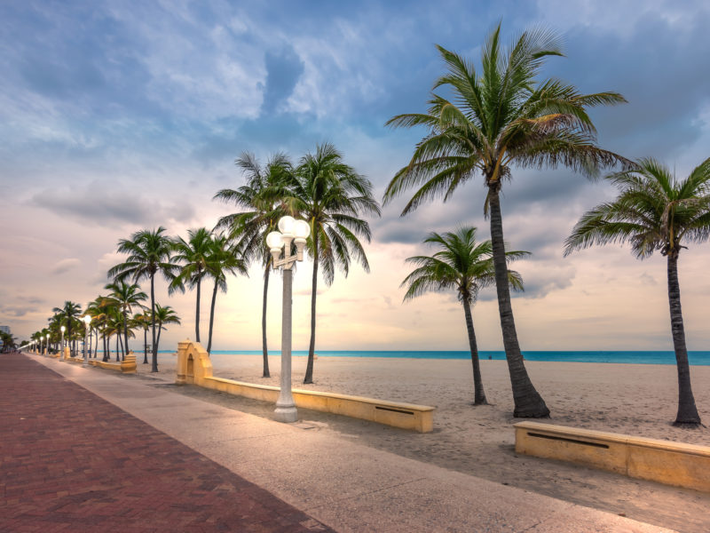 Promenade de la plage d’Hollywood